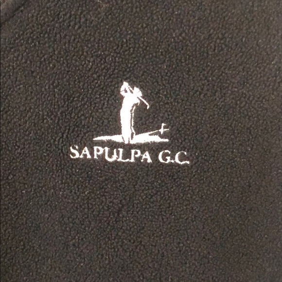 Men’s Fleece Golf Vest Black Sapulpa G.C. Large - Picture 2 of 5